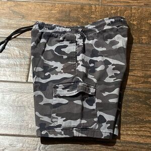 Public Record Kids Camouflage Cargo Shorts Size 12